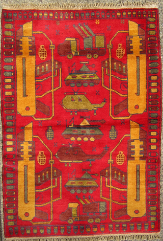 Illustration for article titled These Traditional-Style Afghani Rugs Were Inspired By Modern Warfare